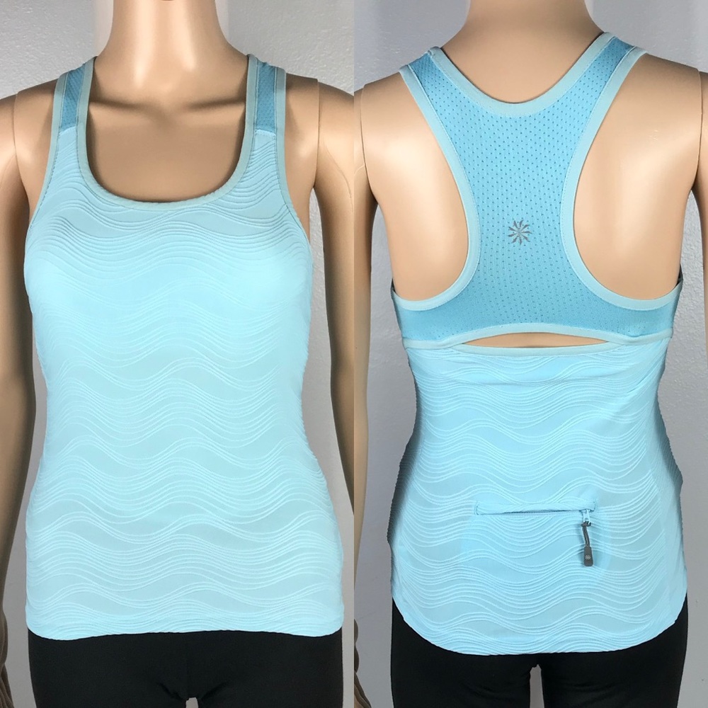 ATHLETA Women’s 2XS Blue Pocket Tank Top 43118
